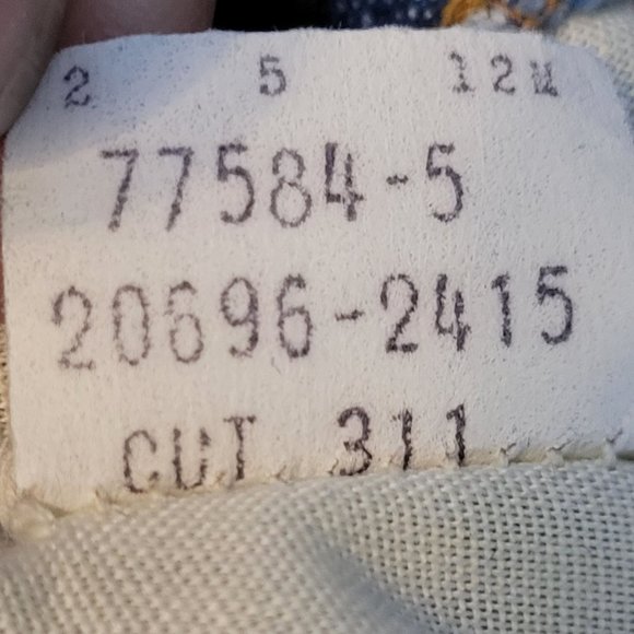 Levis Orange Tab Bell Bottoms 696 Light Weight 1975 Talon Zipper 12 Button - Picture 13 of 14